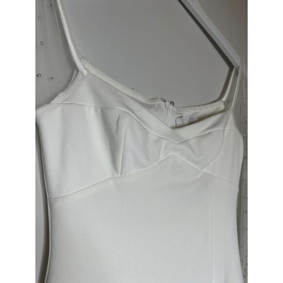 Lulus Size Medium Mesh Beaded Sweetheart Mermaid Maxi Wedding Dress Bridal Elope - Picture 8 of 16